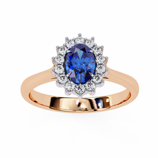 Round Blue Evening Ring
