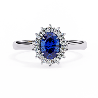 Round Blue Evening Ring