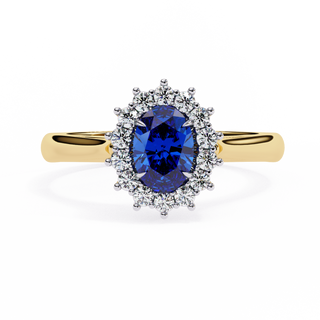 Round Blue Evening Ring