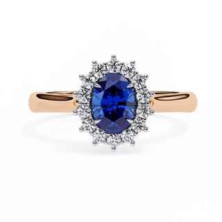 Round Blue Evening Ring