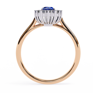 Round Blue Evening Ring