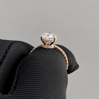 2.50 CT Oval Hidden Halo Lab-Grown Diamond Ring