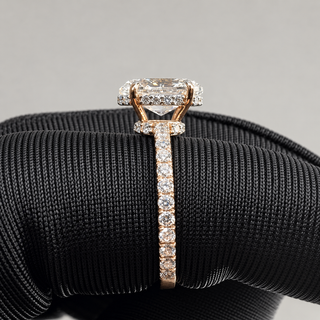 2.50 CT Oval Hidden Halo Lab-Grown Diamond Ring