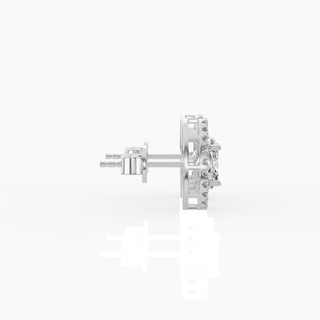 Halo Oval Cut Lab-Grown Diamond Earrings