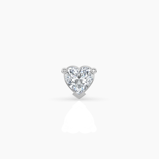 Heart Solitaire Lab-Grown Diamond Stud Earrings