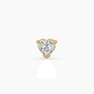 Heart Solitaire Lab-Grown Diamond Stud Earrings