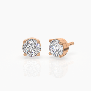 Round Solitaire Lab-Grown Diamond Stud Earrings