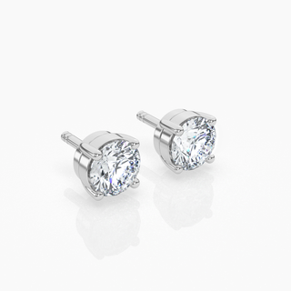 Round Solitaire Lab-Grown Diamond Stud Earrings