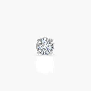 Round Solitaire Lab-Grown Diamond Stud Earrings