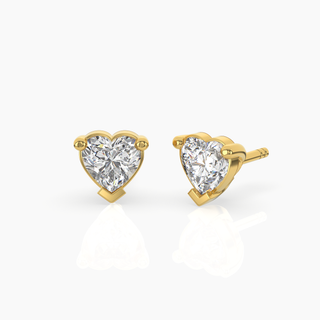 Heart Solitaire Lab-Grown Diamond Stud Earrings