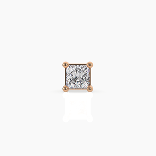 Princess Solitaire Lab-Grown Diamond Stud Earrings