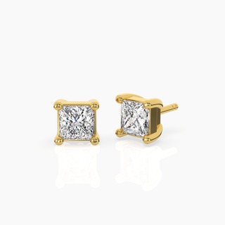 Princess Solitaire Lab-Grown Diamond Stud Earrings