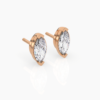 Marquise Solitaire Lab-Grown Diamond Stud Earrings