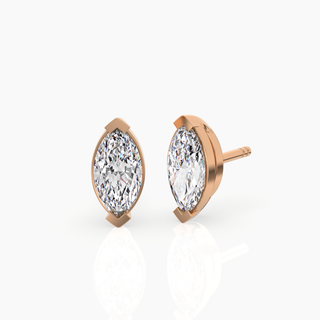 Marquise Solitaire Lab-Grown Diamond Stud Earrings