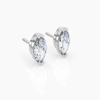 Marquise Solitaire Lab-Grown Diamond Stud Earrings