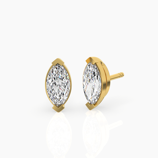 Marquise Solitaire Lab-Grown Diamond Stud Earrings