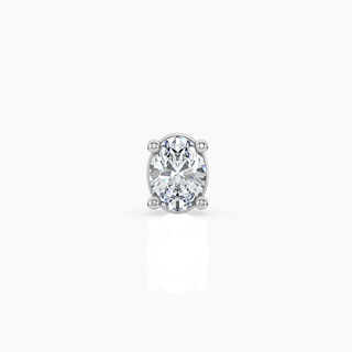 Oval Solitaire Lab-Grown Diamond Stud Earrings