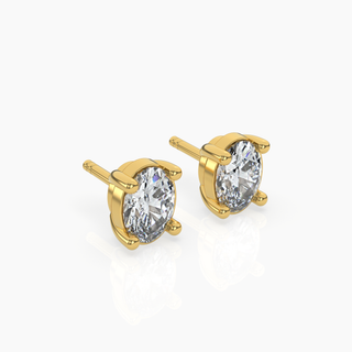 Oval Solitaire Lab-Grown Diamond Stud Earrings