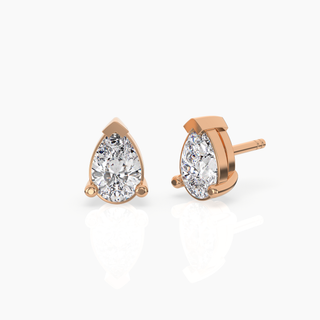 Pear Solitaire Lab-Grown Diamond Stud Earrings