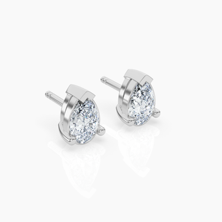 Pear Solitaire Lab-Grown Diamond Stud Earrings