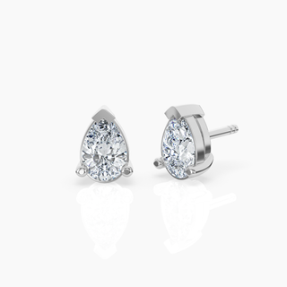 Pear Solitaire Lab-Grown Diamond Stud Earrings