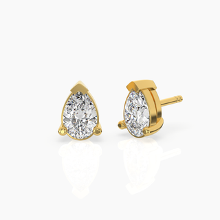 Pear Solitaire Lab-Grown Diamond Stud Earrings