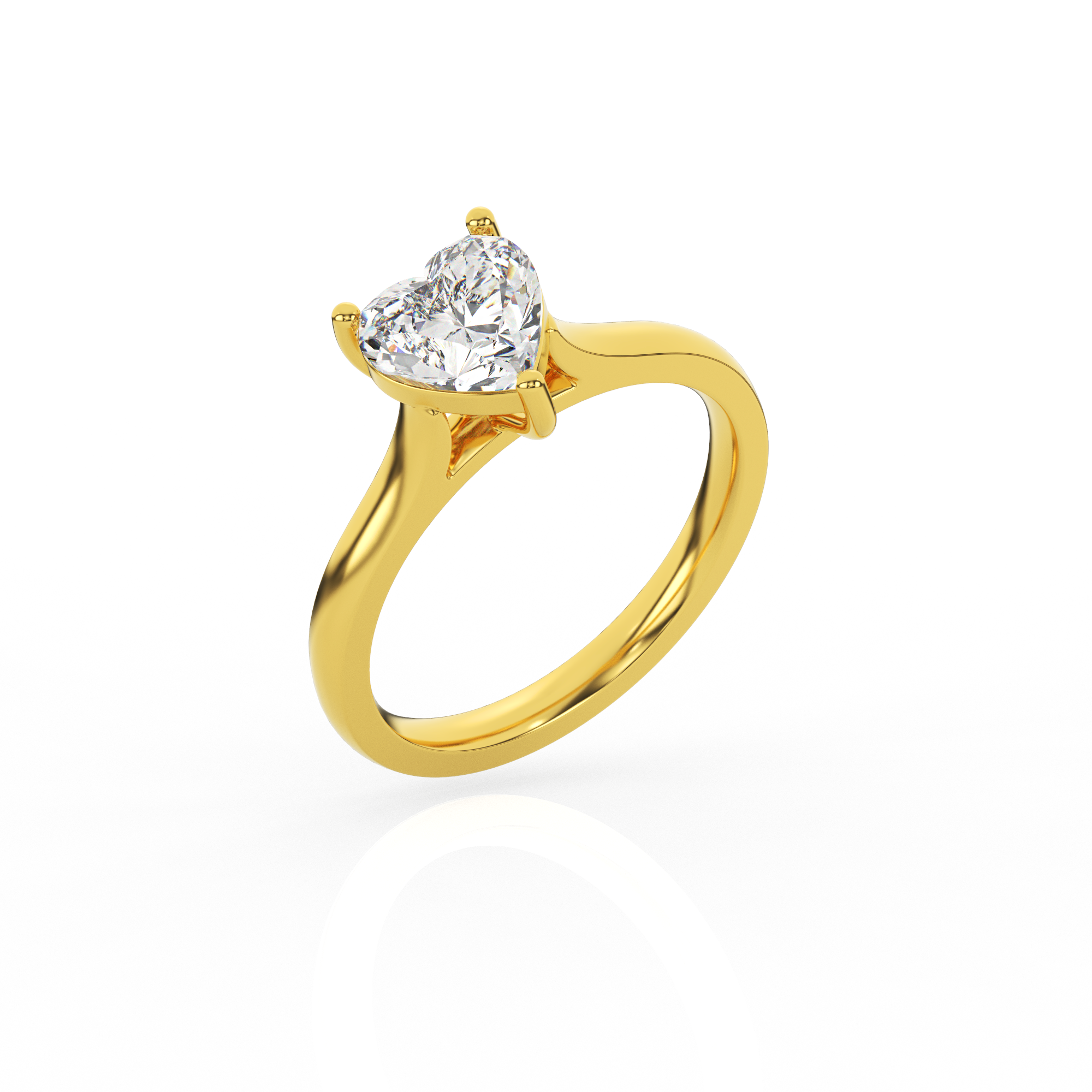 Heart Solitaire Lab-Grown Diamond Ring – Aupulent Jewellery