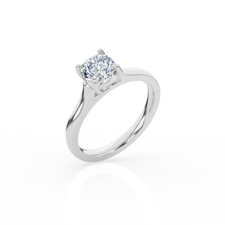 Cushion Solitaire Lab-Grown Diamond Ring