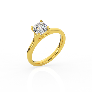 Cushion Solitaire Lab-Grown Diamond Ring