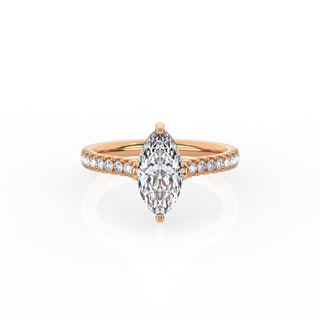 Marquise Solitaire Ring with Diamond Band