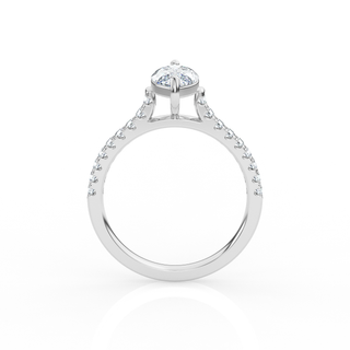 Marquise Solitaire Ring with Diamond Band