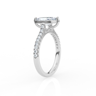 Marquise Solitaire Ring with Diamond Band