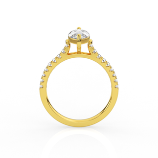 Marquise Solitaire Ring with Diamond Band