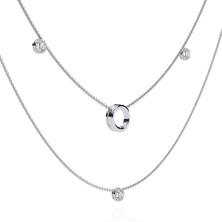 Classic Round Diamond Necklace