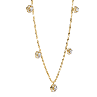 Statement Round Diamond Necklace