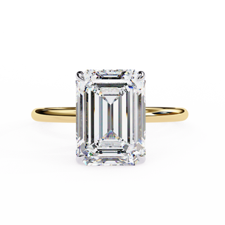 Emerald & Round Architectural Statement Ring