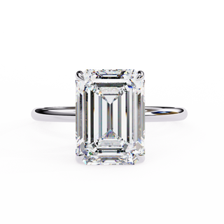 Emerald & Round Architectural Statement Ring