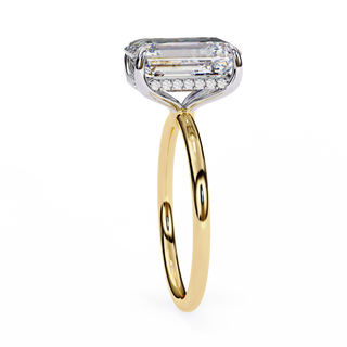 Emerald & Round Architectural Statement Ring