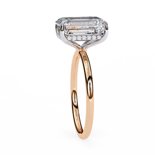 Emerald & Round Architectural Statement Ring