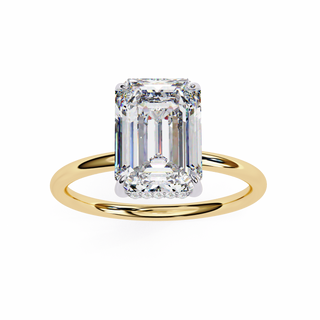 Emerald & Round Architectural Statement Ring