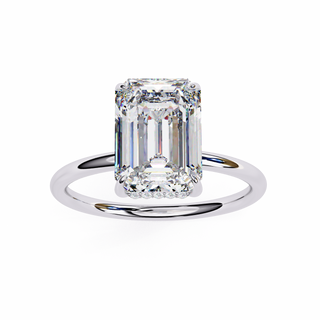 Emerald & Round Architectural Statement Ring