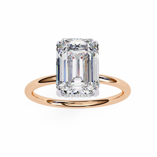 Emerald & Round Architectural Statement Ring