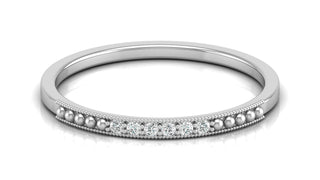 Elegant Gold Beaded Diamond Eternity Band