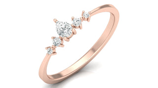 Pear Diamond Crescendo Ring