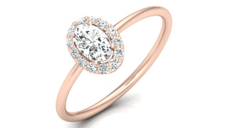 Timeless Elegance: Oval-Cut Diamond Halo Ring