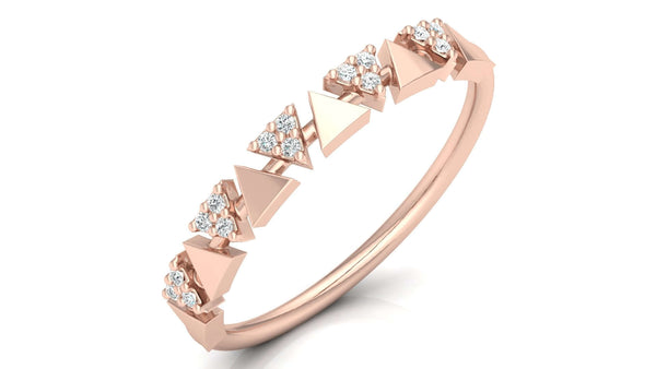 Silver The Triangle Sparkle Band