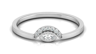 Exquisite Marquise Diamond Ring with Round Diamond Accents