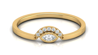 Exquisite Marquise Diamond Ring with Round Diamond Accents