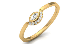 Exquisite Marquise Diamond Ring with Round Diamond Accents