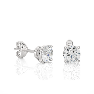 1.50 cts Round Earring Stud Modern